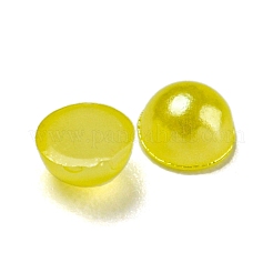 ABSプラスチック製カボション  模造パール  半円  シャンパンイエロー  3x1.5mm  約10000個/袋&nbsp;OACR-S012-3mm-Z3