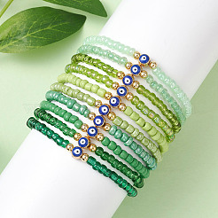 10Pcs Glass Seed Beads Stretch Bracelets&nbsp;BJEW-MZ00328
