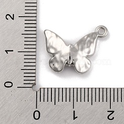 合金エナメルチャーム  バタフライチャーム  プラチナ  14x18x4mm  穴：1.4mm&nbsp;FIND-U007-08P