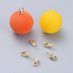 真鍮ヒートンキャップペンダント  片穴  ライトゴールド  6.3x3mm  穴：1.2mm  ピン：0.55mm&nbsp;KK-G322-02KCG