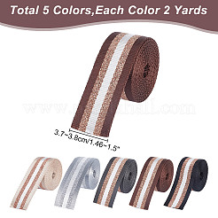 10 Yards 5 Colors Filigree Polyester Striped Ribbon&nbsp;OCOR-AR0001-61