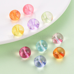 1穴透明アクリルボタン  ラウンド  ミックスカラー  13.5x13mm  穴：3mm&nbsp;X-TACR-S154-50B