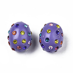 Polymer Clay Rhinestone Beads&nbsp;RB-T017-32C