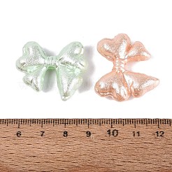 明るい不透明なアクリル ビーズ  蝶結び  暗闇で光る  テクスチャ  ミックスカラー  28x32x9mm  穴：2.8mm  約167個/500g&nbsp;OACR-N160-57
