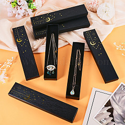Gold Stamping Moon Printed Cardboard Paper Jewelry Necklace Packaging Boxes&nbsp;LS-CON-TAC0071-004A