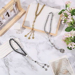 3Pcs 3 Colors Alloy Knot Charm Bracelets&nbsp;BJEW-PH0004-70