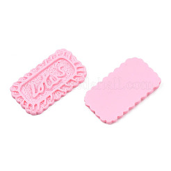 不透明樹脂デコデンカボション  模造食品  クッキー  パールピンク  20x34x3mm&nbsp;CRES-N022-138B