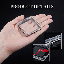 プラスチック製押しボタンスイッチ保護カバー  正方形  透明  54.5x48.5x8mm&nbsp;AJEW-WH0819-013