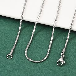 Tarnish Resistant 1.5mm 316 Surgical Stainless Steel Snake Chain Necklaces&nbsp;STAS-D064