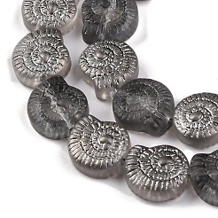 電気メッキガラスビーズセット  パール光沢メッキ  カタツムリ  グレー  12.5x11.5x4.5mm  穴：1mm  約50個/連  24.41インチ（62cm）&nbsp;EGLA-F164-PL03