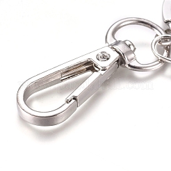 (Clearance Sale)Alloy Keychain Clasp Findings&nbsp;KEYC-WH0016-20P