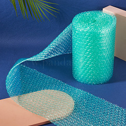 PEハートバブルアウトバッグ  バブルクッションラップポーチ  包装袋  ターコイズ  20x0.3cm  6 m /ロール&nbsp;FIND-TAC0036-059C