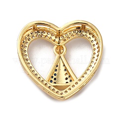 Eco-Friendly Rack Plating Brass Micro Pave Cubic Zirconia Slider Charms&nbsp;LS-KK-F853-33G