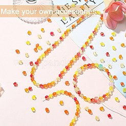 5 スタイル透明アクリルビーズ  双円錐形  ミックスカラー  6x5.5mm  穴：1~1.5mm  100個/カラー&nbsp;TACR-YW0002-04B