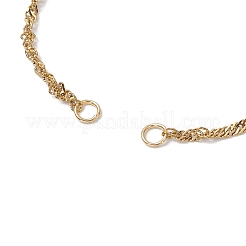 304 Stainless Steel Singapore Chain Slider Bracelet Making&nbsp;AJEW-JB01328-01