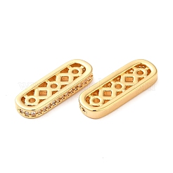 Brass Micro Pave Cubic Zirconia Multi-Strand Links&nbsp;KK-P239-02B-G