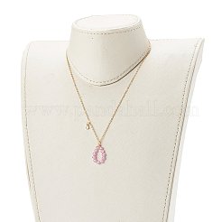 Brass Cubic Zirconia Pendant Necklace&nbsp;NJEW-JN03531-02