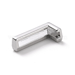 合金文字スライドチャーム  プラチナ  文字L  20.5~21x6~10.5x6.5mm  穴：17.5~18x2.5mm&nbsp;FIND-A023-17L