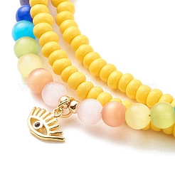 Glass Seed & Cat Eye Waist Beads&nbsp;NJEW-C00030-02