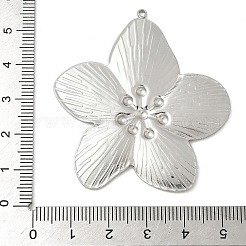 304ステンレススチール製ビッグペンダント  花  ステンレス鋼色  52x48.5x2mm  穴：1.6mm&nbsp;STAS-D127-19B-P