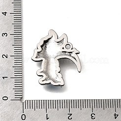 合金ラインストーンペンダント  蝶  樹脂と  アンティークシルバー  21x27x4.5mm  穴：2mm&nbsp;FIND-D305-02AS