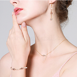 15Pcs 5 Colors Brass Pave Cubic Zirconia Connector Charms&nbsp;ZIRC-BC0001-17