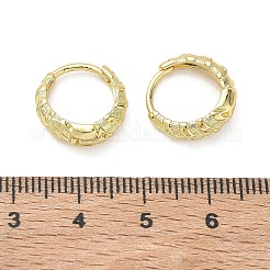 真鍮製フープピアス  ラウンド  カドミウムフリー＆鉛フリー  ラックめっき  長持ちメッキ  18KGP本金メッキ  14.5x14x4.5mm&nbsp;KK-CBA30C7-12G