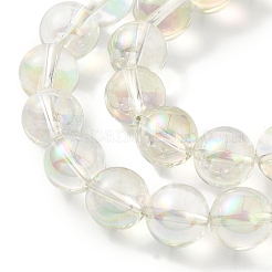 Transparent Electroplate Glass Beads Strands&nbsp;GLAA-T032-T8mm-C10