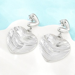 304 Stainless Steel Stud Dangle Earrings&nbsp;SA-CBA10D4-01P