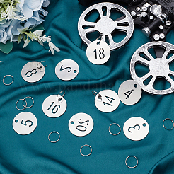 AHADEMAKER 1 Set 201 Stainless Steel Numbered Marking Identification Hang Tags&nbsp;AJEW-GA0005-57