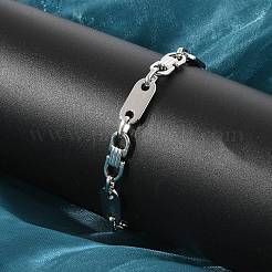304 Stainless Steel Oval Link Chain Bracelets for Women Men&nbsp;BJEW-F488-57P