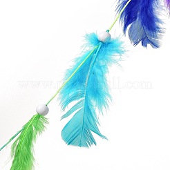 Chakra Theme Iron Woven Web/Net with Feather Pendant Decorations&nbsp;LS-AJEW-B016-03