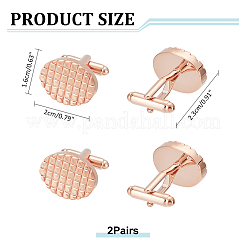 2 Pairs Brass Cufflinks for Men&nbsp;FIND-WR0011-06