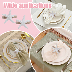12Pcs Resin Starfish Napkin Rings&nbsp;DIY-GO0002-95