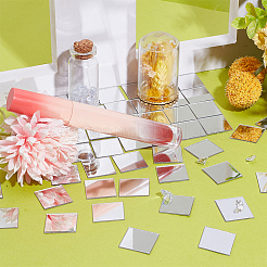 300Pcs Square Acrylic Self Adhesive Acrylic Mosaic Tiles&nbsp;AJEW-PH0011-54