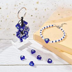Handmade Evil Eye Lampwork Beads Strands&nbsp;LAMP-NB0001-63