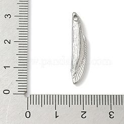 304ステンレスペンダント  魚のチャーム  変色しない  ステンレス鋼色  28.5x6x3.5mm  穴：1mm&nbsp;LS-STAS-C138-05A-P