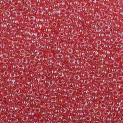 TOHOラウンドシードビーズ  日本製シードビーズ  （355)つの内側のカラークリスタル/サイアムの裏地  8/0  3mm  穴：1mm  約10000個/ポンド&nbsp;SEED-TR08-0355