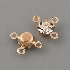 Brass Pave Clear Glass Chandelier Component Links&nbsp;LS-FIND-WH0152-919KCG