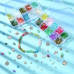 DIY Mixed Shapes Acrylic Beads & Alloy Pendants Bracelet Making Kits&nbsp;DIY-YW0010-99