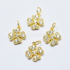 Brass Micro Pave Cubic Zirconia Charms&nbsp;RB-I078-65-NR