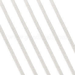 5ヤードメッキ真鍮サーペンタインチェーン  溶接されていない  スプール付き  銀  2x0.3mm&nbsp;CHC-YS0001-01S