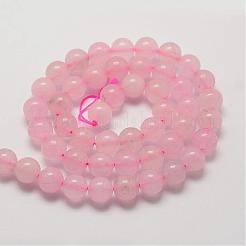Natural Rose Quartz Beads Strands&nbsp;G-P281-02-8mm