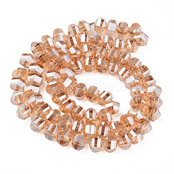 Electroplate Transparent Glass Beads Strands&nbsp;EGLA-N002-31-F05