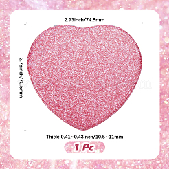 1枚のABS＆ガラスミラーポータブルメイクアップ折りたたみミラー  ピンク  7.05x7.45x1.05~1.1cm&nbsp;AJEW-SP0001-60B