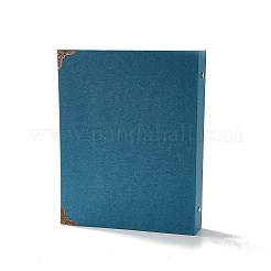 DIY ハードカバー紙スクラップ ブック フォト アルバム  黒の内紙付き  直腸  ドジャーブルー  26.5x21x4.2cm  30枚/本&nbsp;LS-DIY-A036-06C