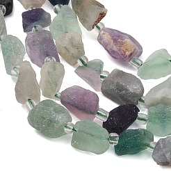 Raw Rough Natural Rainbow Fluorite Beads Strands&nbsp;GG-CBA0B77-A07-01
