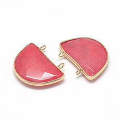 Natural White Jade Semi Circle Pendants&nbsp;G-Q972-02