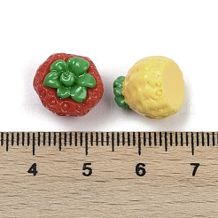 オペーク樹脂カボション  混合図形  模造果物  ミックスカラー  10~13x12~13x12~13mm&nbsp;RESI-K043-13