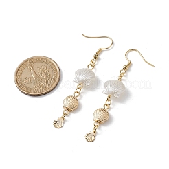 304 Stainless Steel Shell Shape Long Dangle Earrings&nbsp;EJEW-JE05696